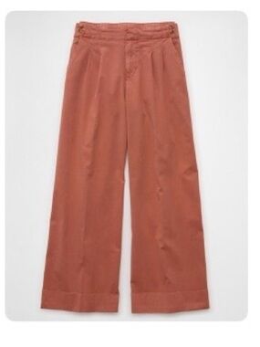 AE Poplin Pull-On Pants in Warm Red